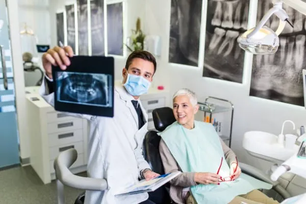 Dental works; making a comparison of your notes with the x-ray
