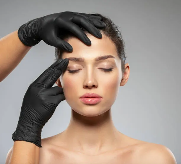 A woman before starting a botox process on her face