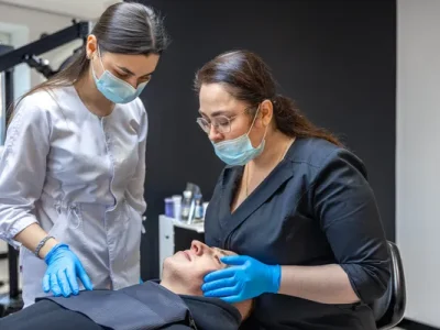 A serene and impeccably clean treatment room, showcasing the ideal environment when considering how to choose the best clinic